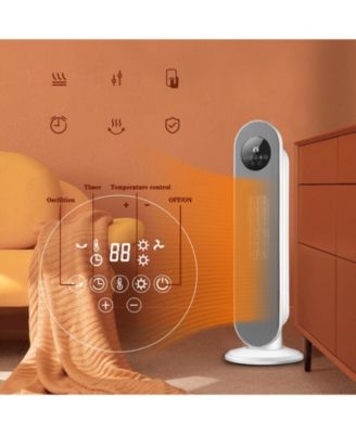 1500W Portable Oscillating Electric Space Heater for Indoor Use with Remote