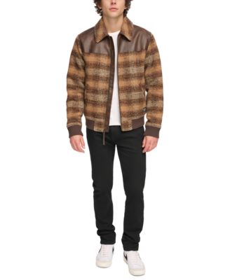 Men's Plaid Bomber Jacket