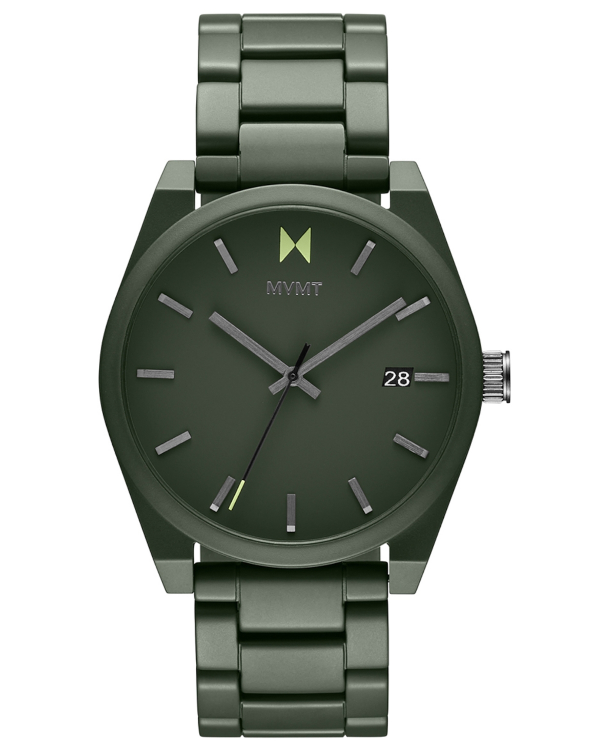 Mvmt Men's Element Ceramic Matte Olive Green Ceramic Bracelet Watch 43mm