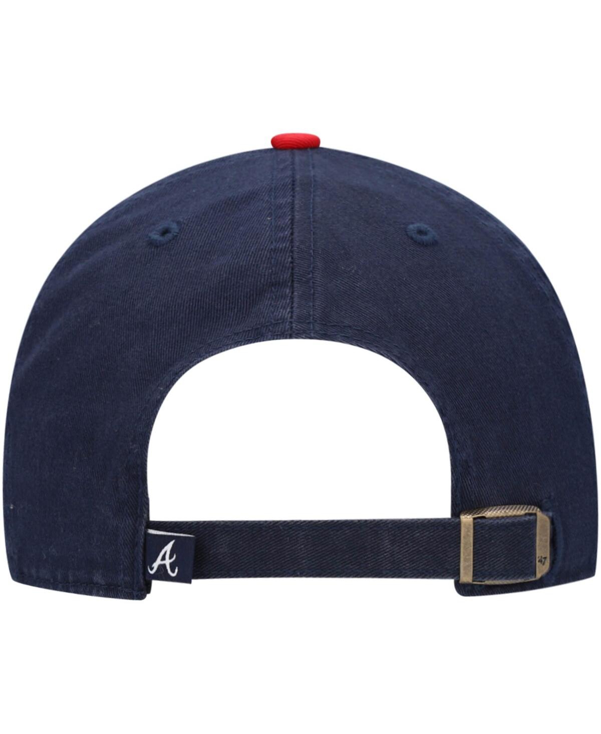 Men's '47 BrandAtlanta Braves Clean Up Adjustable Hat - Navy