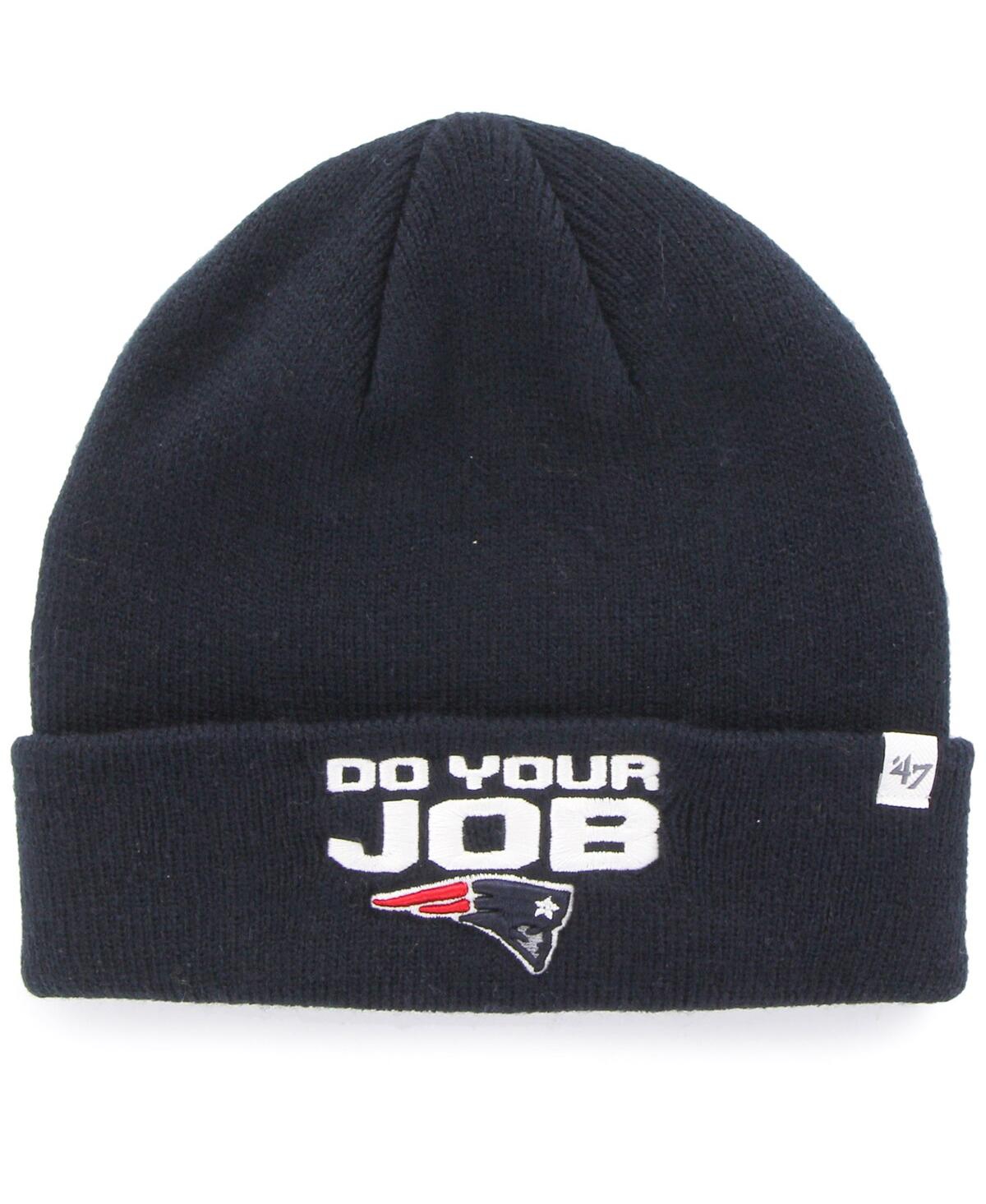 Shop 47 Brand Big Boys And Girls ' Navy New England Patriots Basic Cuffed Knit Hat