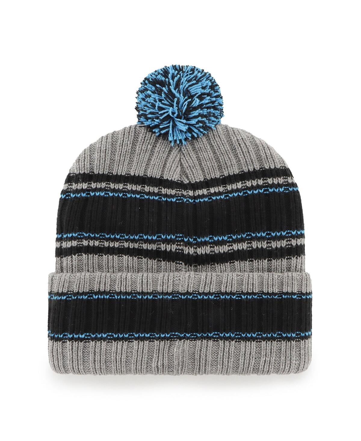 47 Brand Men's ' Graphite Carolina Panthers Rexford Cuffed Knit Hat With Pom In Graphite