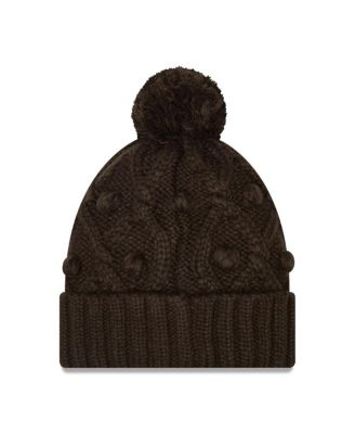 Women's Brown Cleveland Browns Toasty Cuffed Knit Hat with Pom