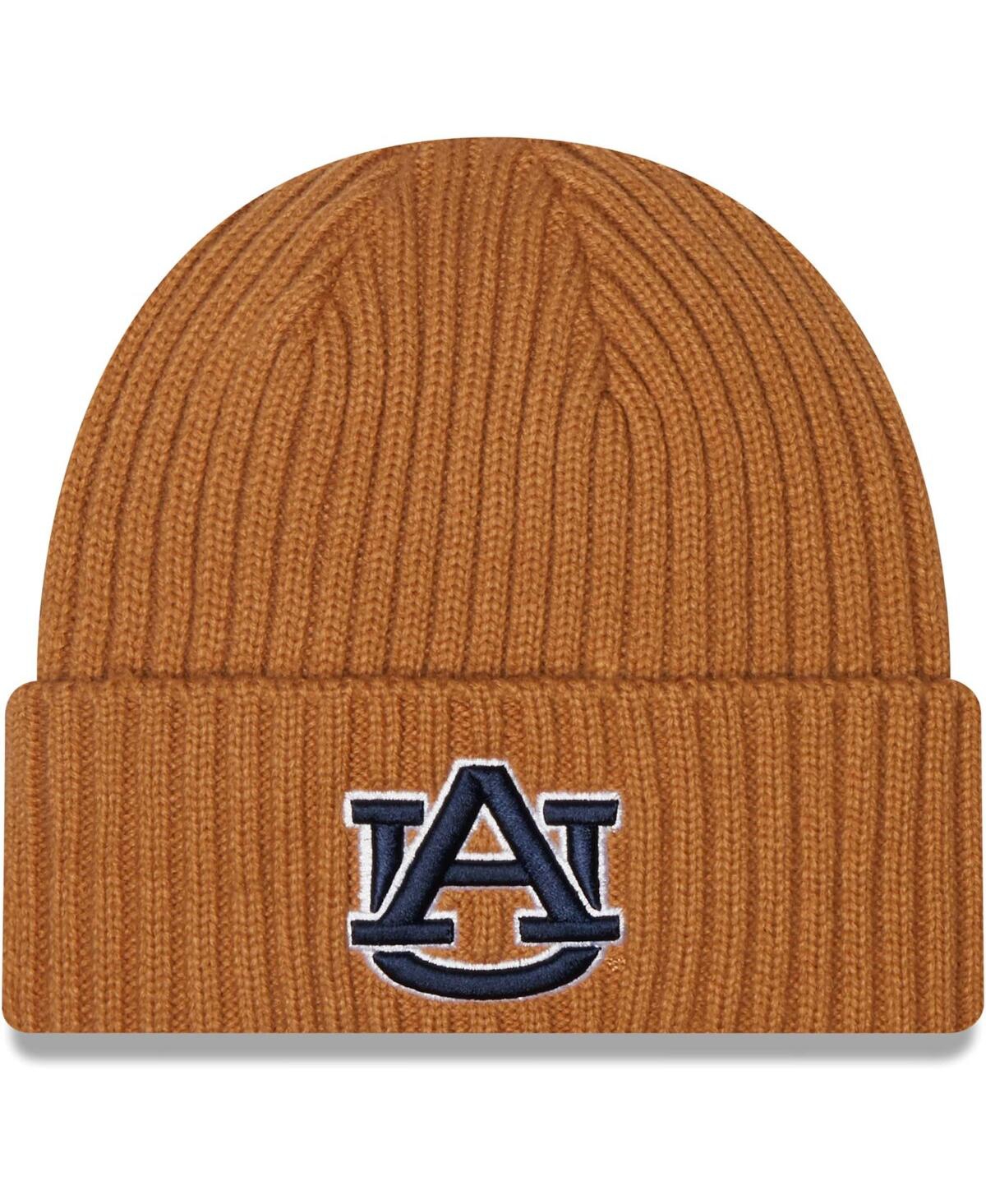 New Era Men's  Light Brown Auburn Tigers Core Classic Cuffed Knit Hat In Light Brown