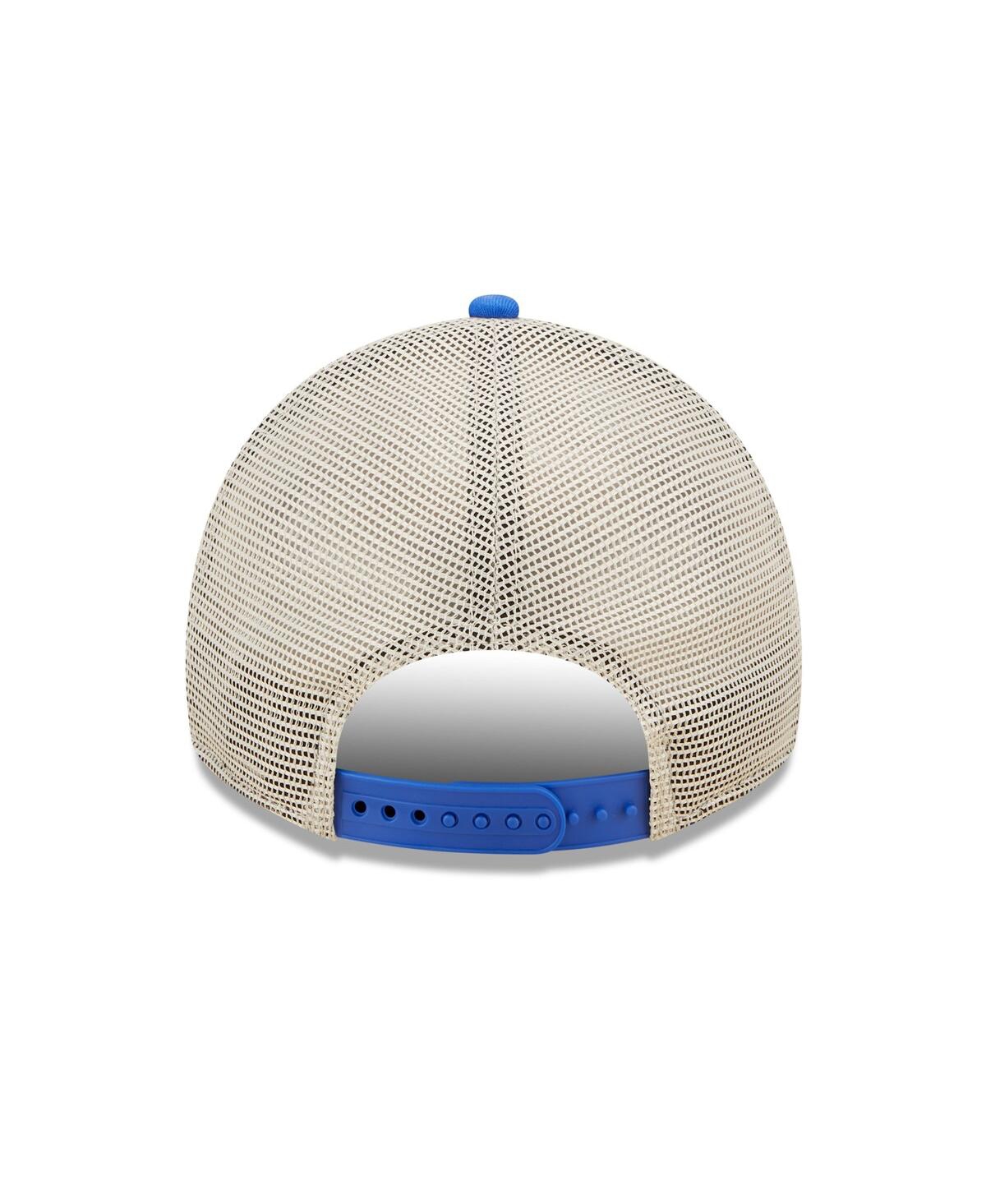 Men's New Era Natural Los Angeles Rams Devoted Trucker 9TWENTY Snapback Hat - Natural