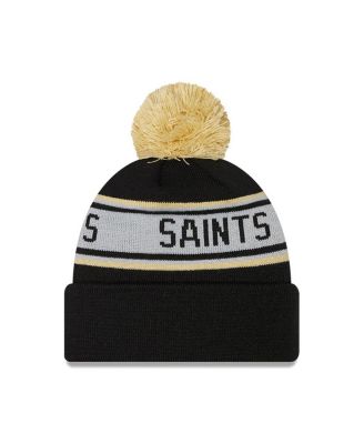 Preschool Boys and Girls Black New Orleans Saints Repeat Cuffed Knit Hat with Pom
