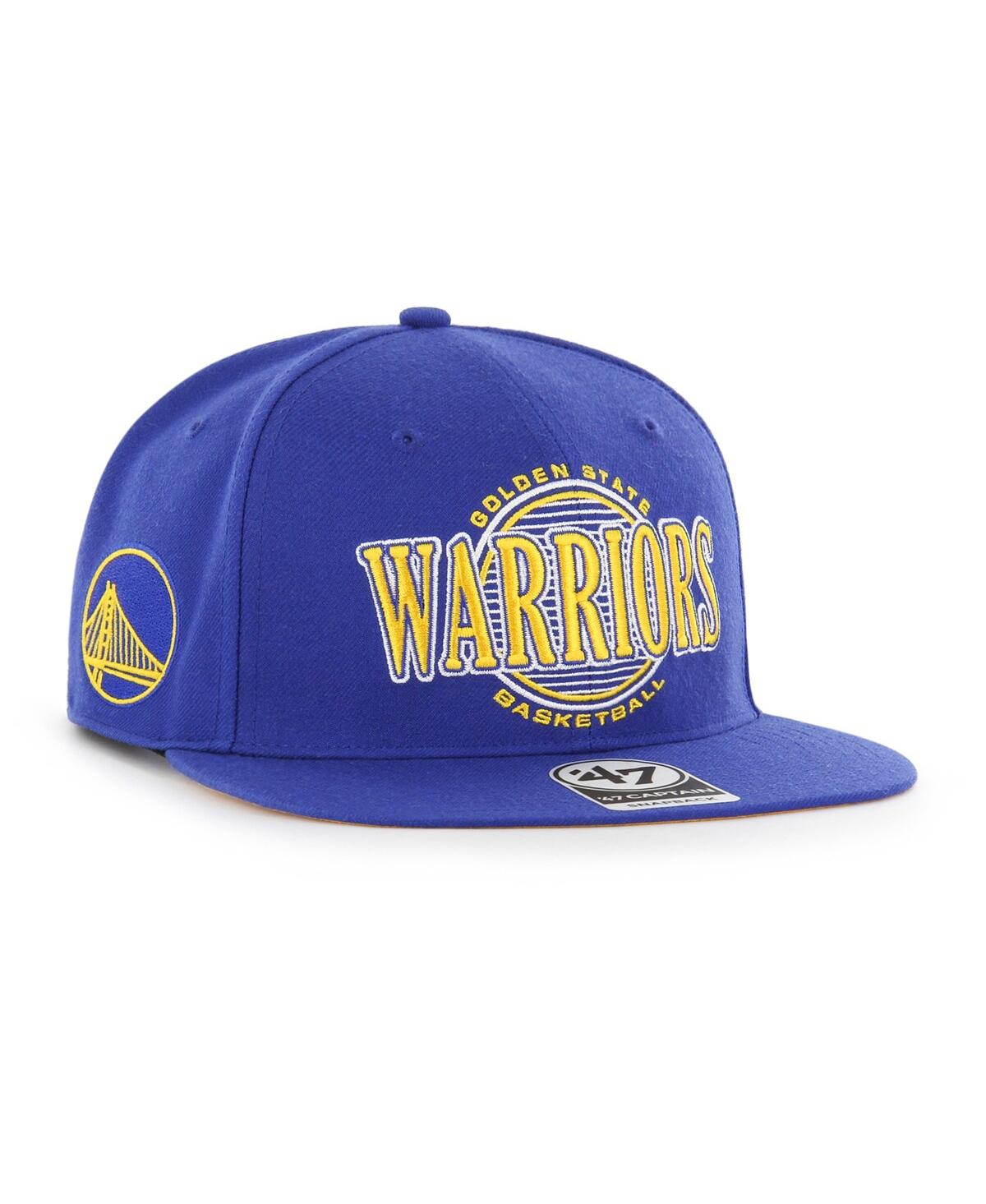 47 Brand Men's ' Royal Golden State Warriors High Post Captain Snapback Hat In Blue