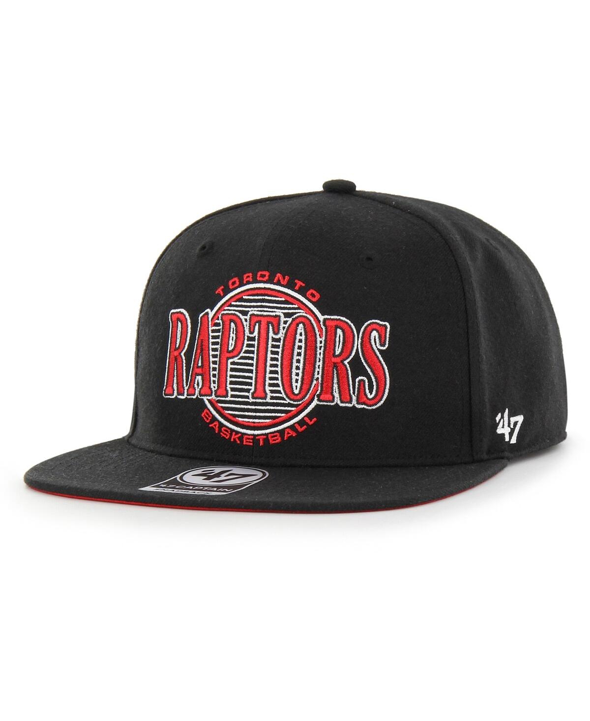 47 Brand Men's ' Black Toronto Raptors High Post Captain Snapback Hat