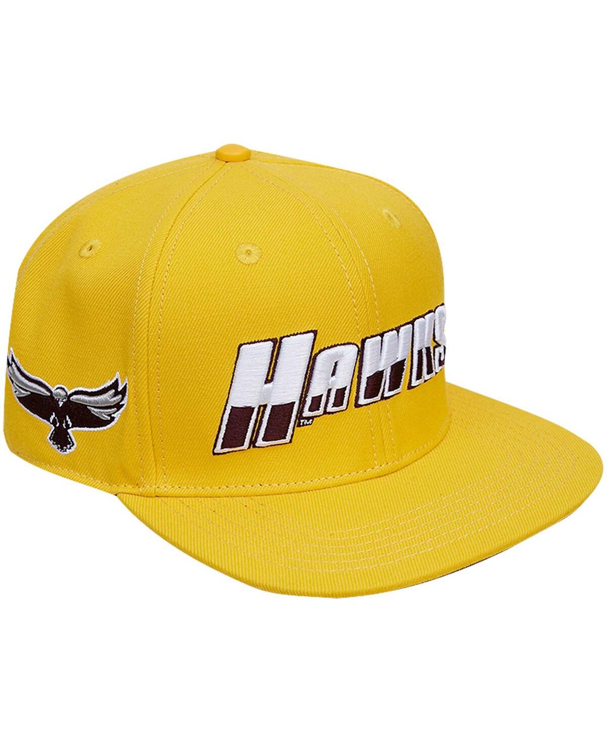 Shop Pro Standard Men's  Gold Maryland Eastern Shore Hawks Evergreen Hawks Snapback Hat