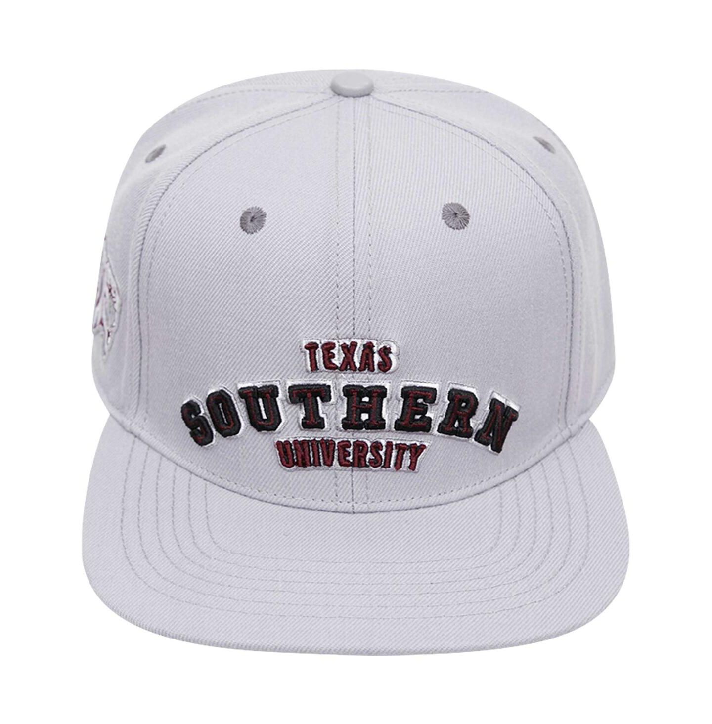 Мужская кепка Pro Standard Gray Texas Southern Tigers Evergreen Southern Snapback Hat — фото 2