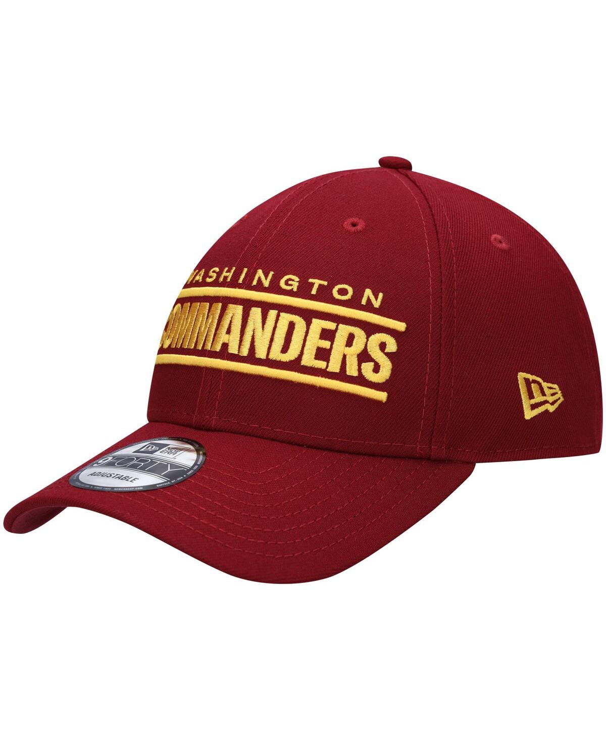 New Era Men's  Burgundy Washington Commanders Logo The League 9forty Adjustable Hat