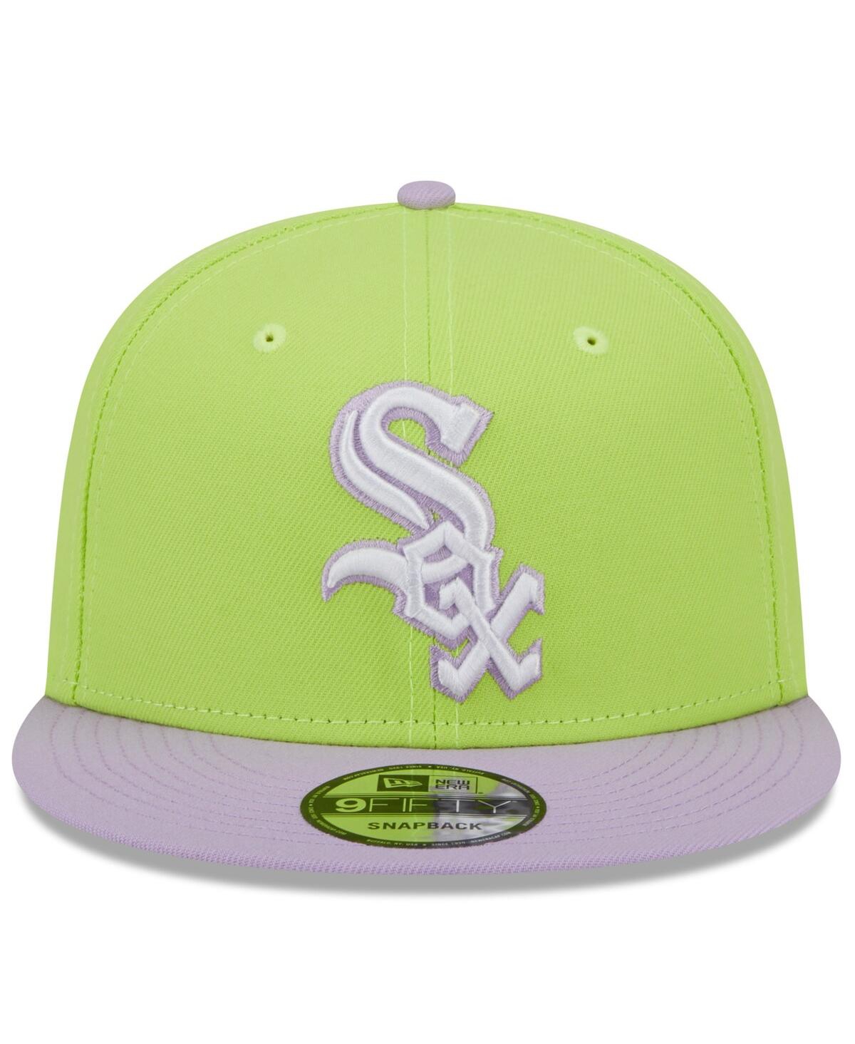 New Era Men's  Neon Green, Purple Chicago White Sox Spring Basic Two-tone 9fifty Snapback Hat In Neon Green,purple