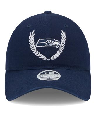 Women's College Navy Seattle Seahawks Leaves 9TWENTY Adjustable Hat