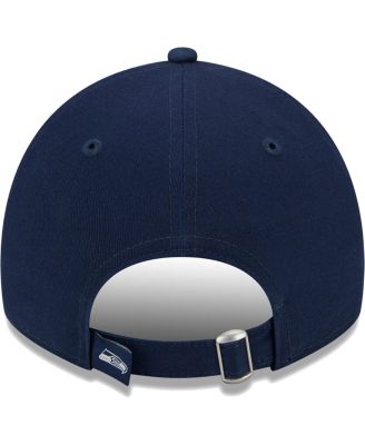 Women's College Navy Seattle Seahawks Leaves 9TWENTY Adjustable Hat