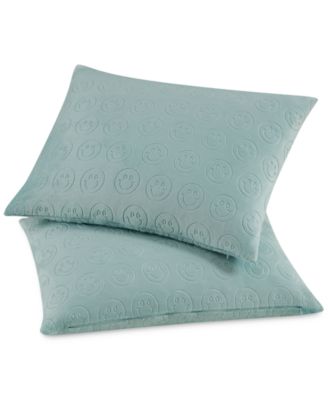 Cloud Company - Embossed Plush Smiley European Sham Pair
