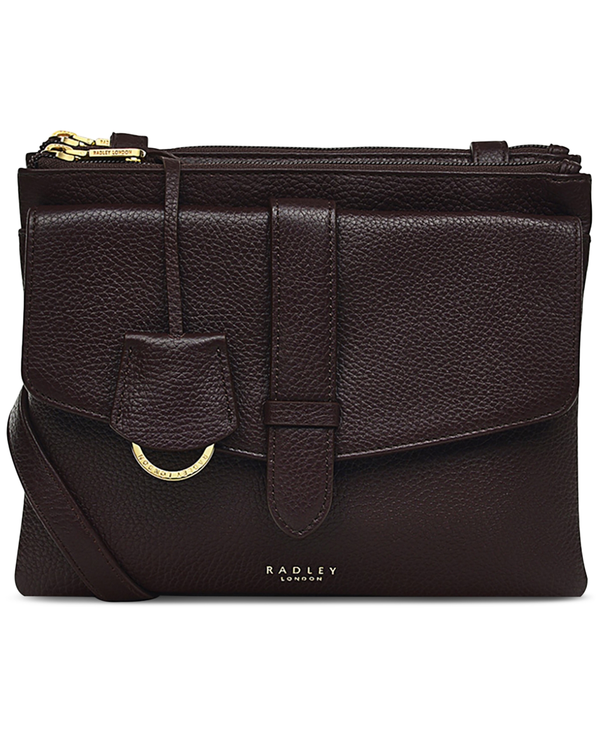 Radley London Foresters Drive Small Zip Top Leather Crossbody In Oxblood