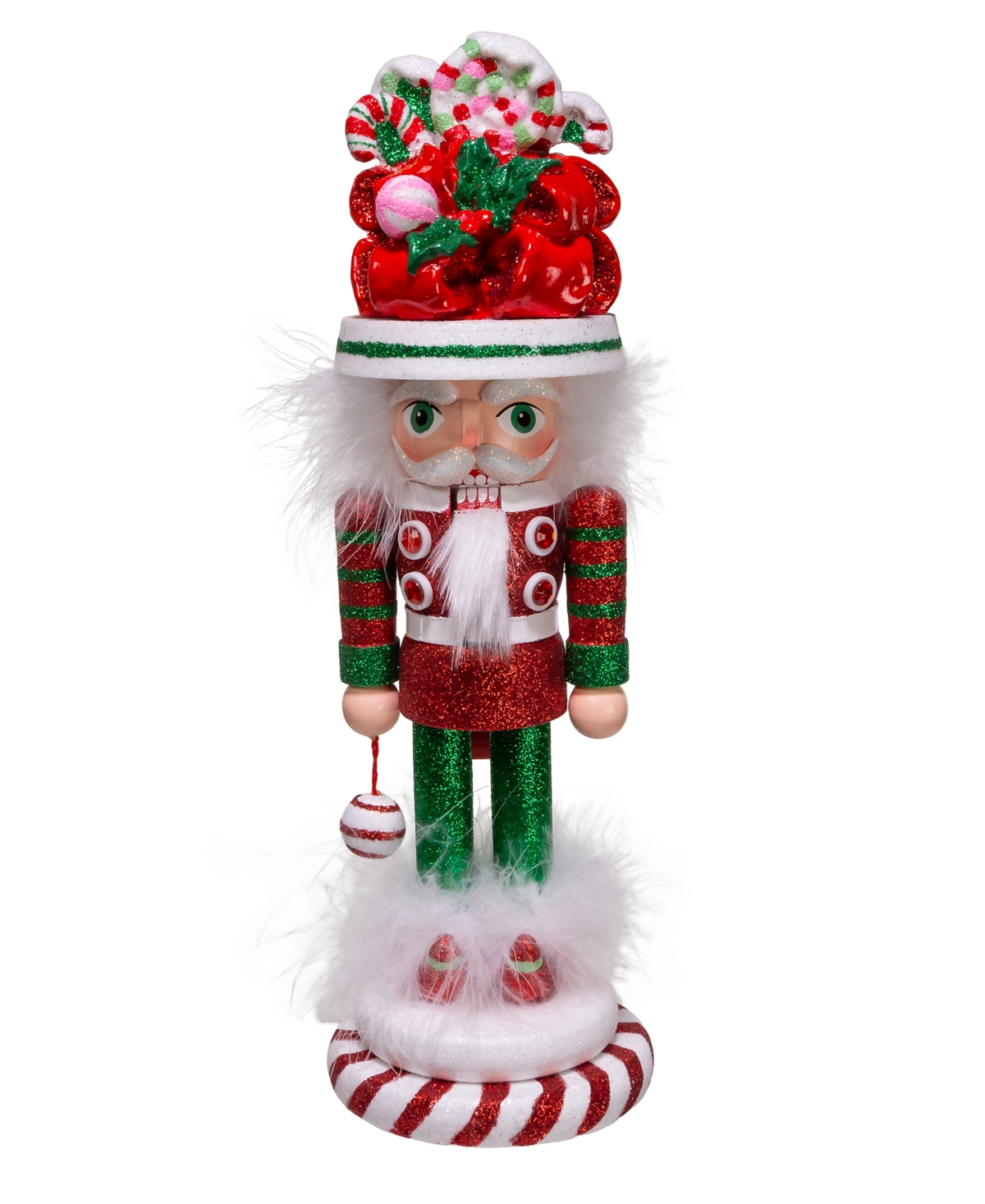 Kurt Adler 12" Hollywood Candy Soldier Nutcracker In Clear