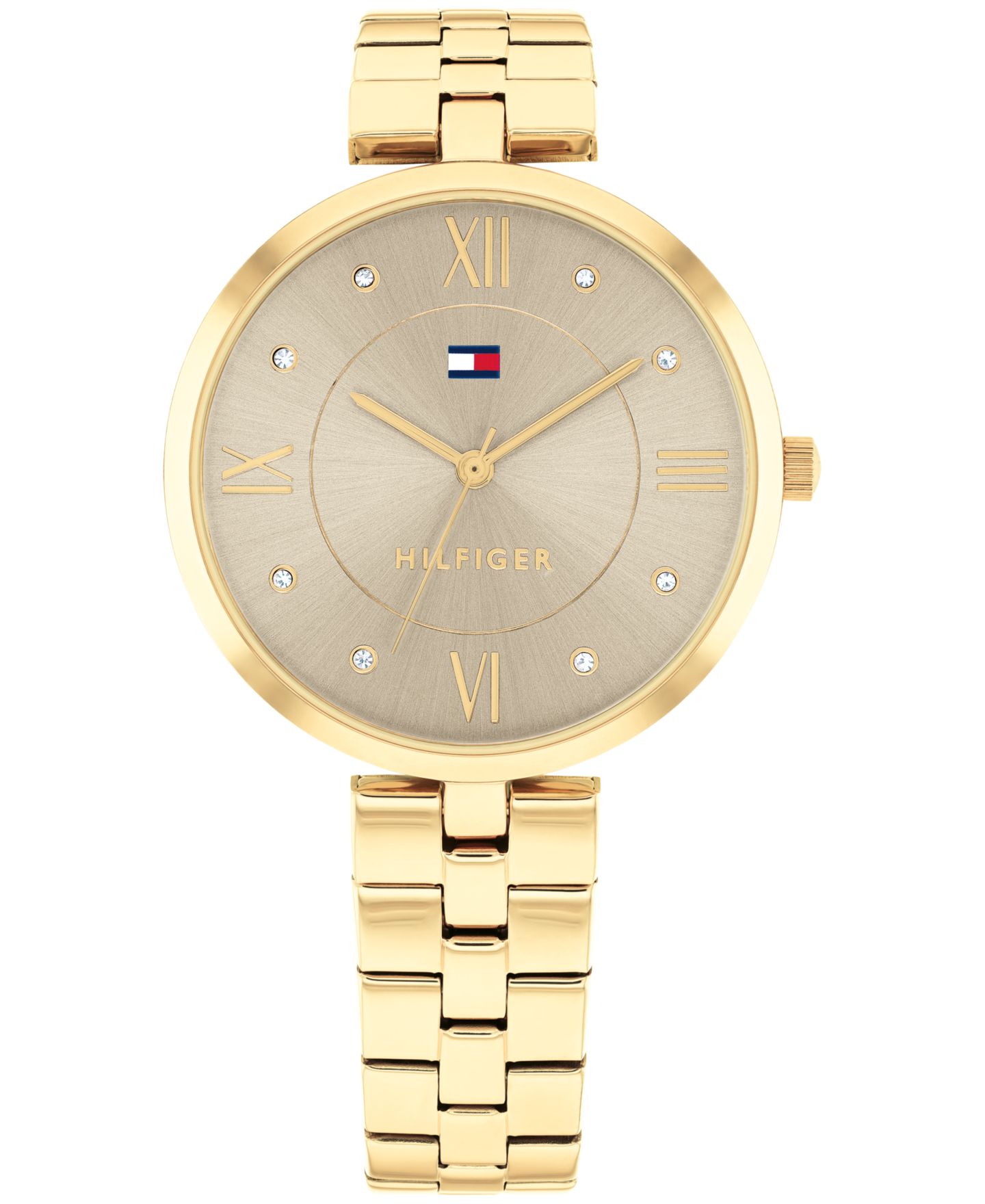 Женские часы Tommy Hilfiger Quartz Gold-Tone Stainless Steel Watch 34mm — фото 1