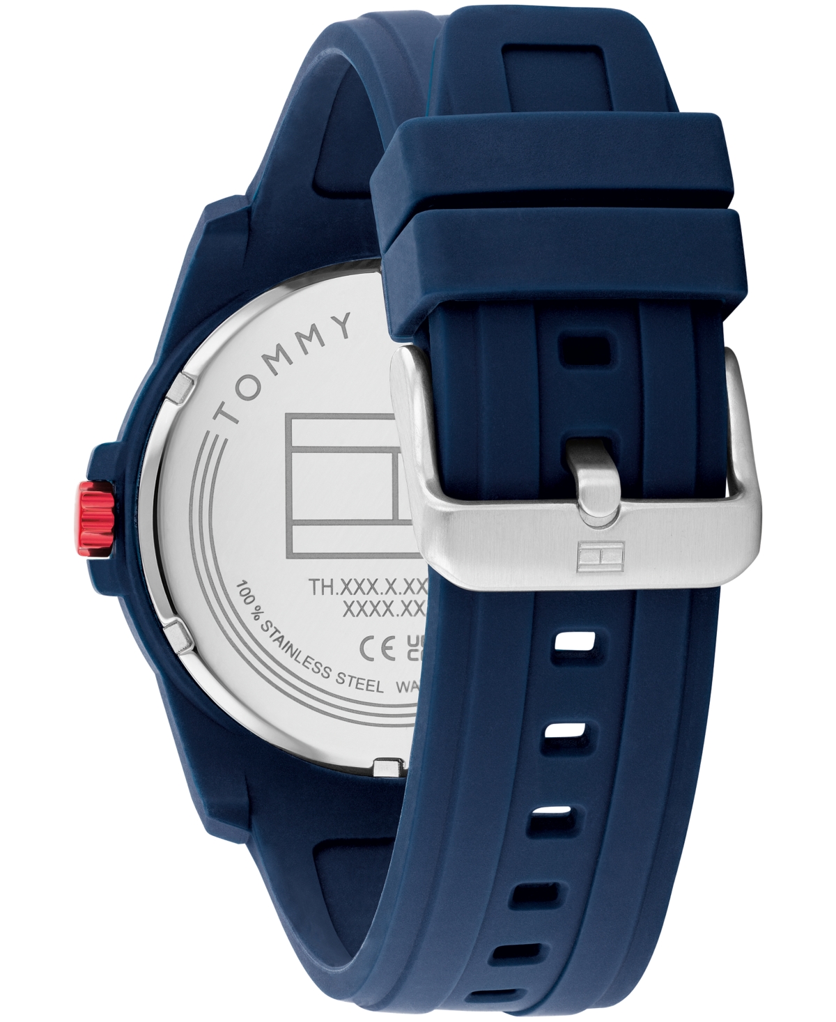 Shop Tommy Hilfiger Men's Quartz Blue Silicone Watch 44mm
