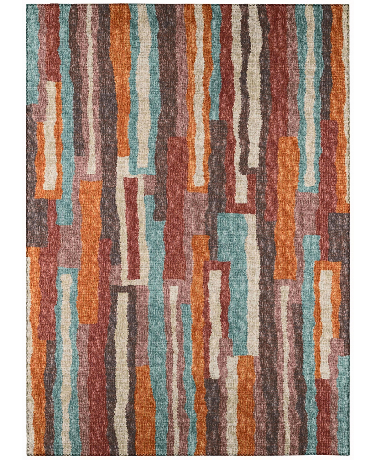 Addison Bravado Outdoor Washable ABV37 5' x 7'6in Area Rug - Paprika