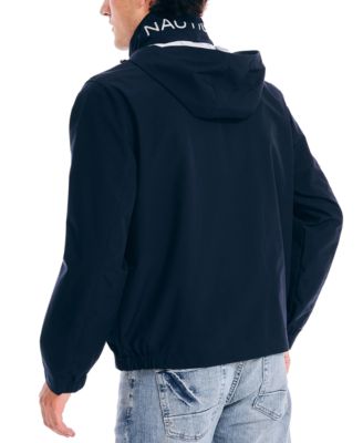 Men’s Classic Rainbreaker Hooded Zip-Front Lightweight Jacket