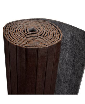 Room Divider Bamboo Dark Brown 98.4"x65"