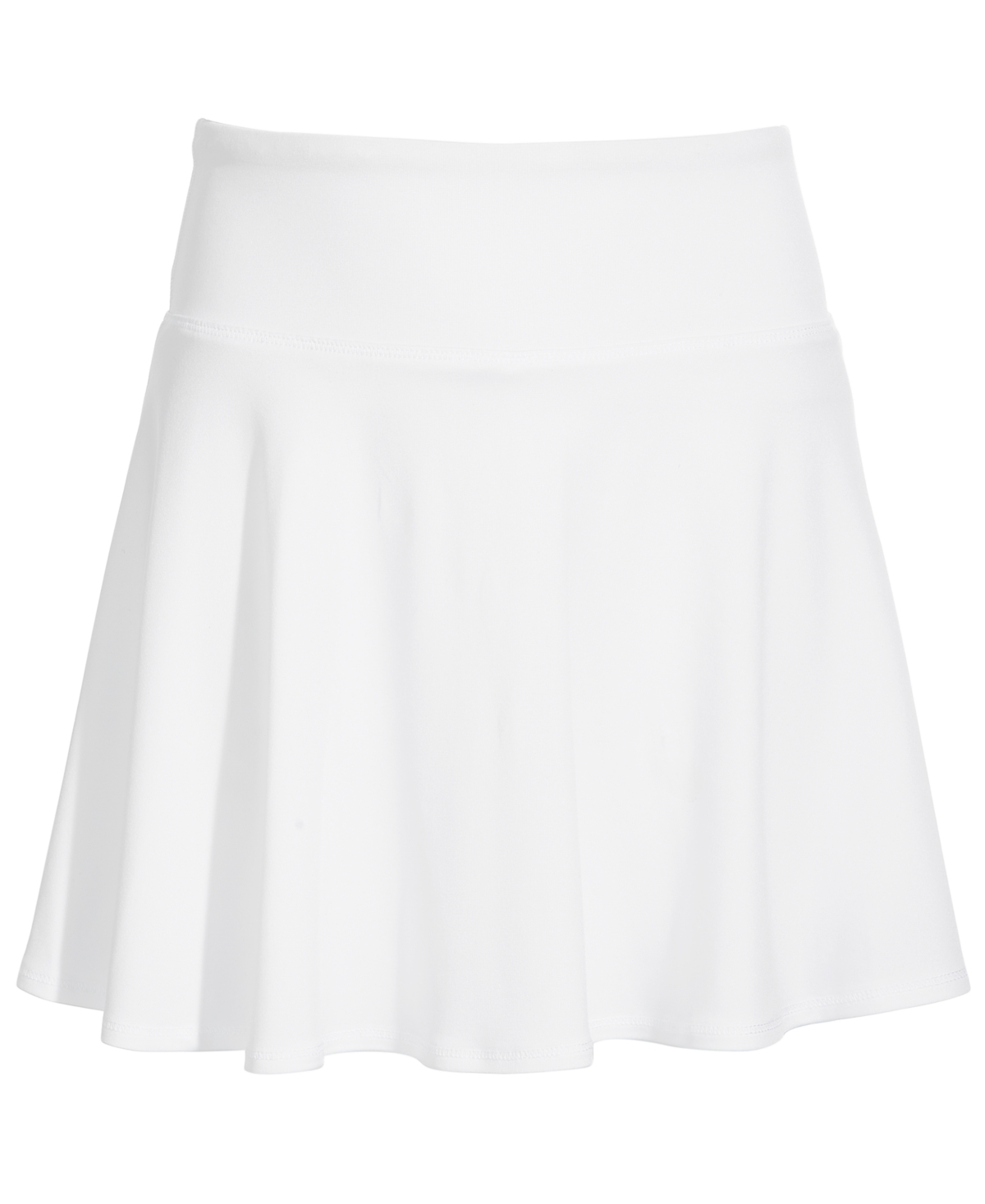 Id Ideology Kids' Big Girls Solid Flare Skort, Created For Macy's In Bright White