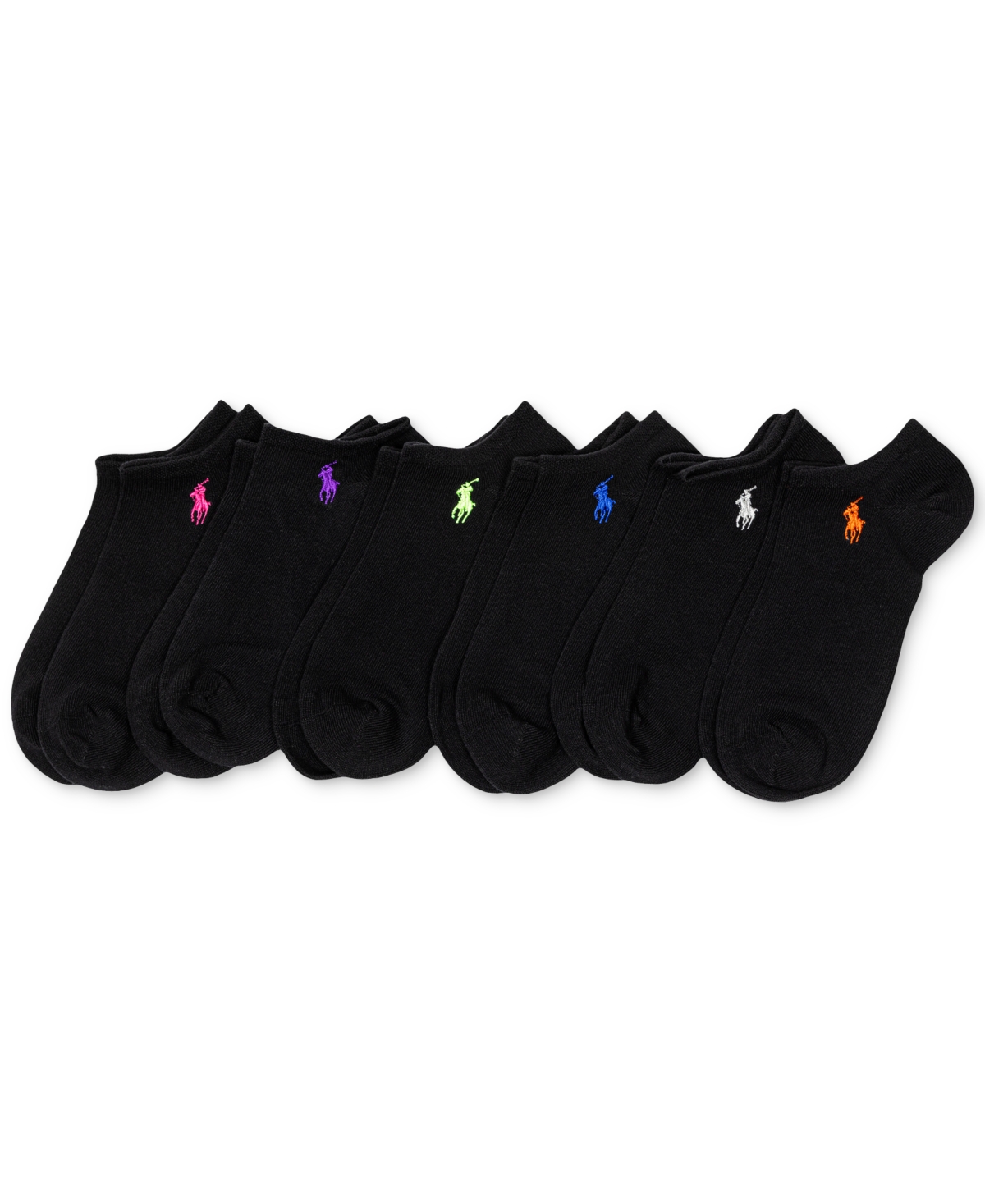 Shop Polo Ralph Lauren Women's 6-pk. Flat Knit Low-cut Socks In White