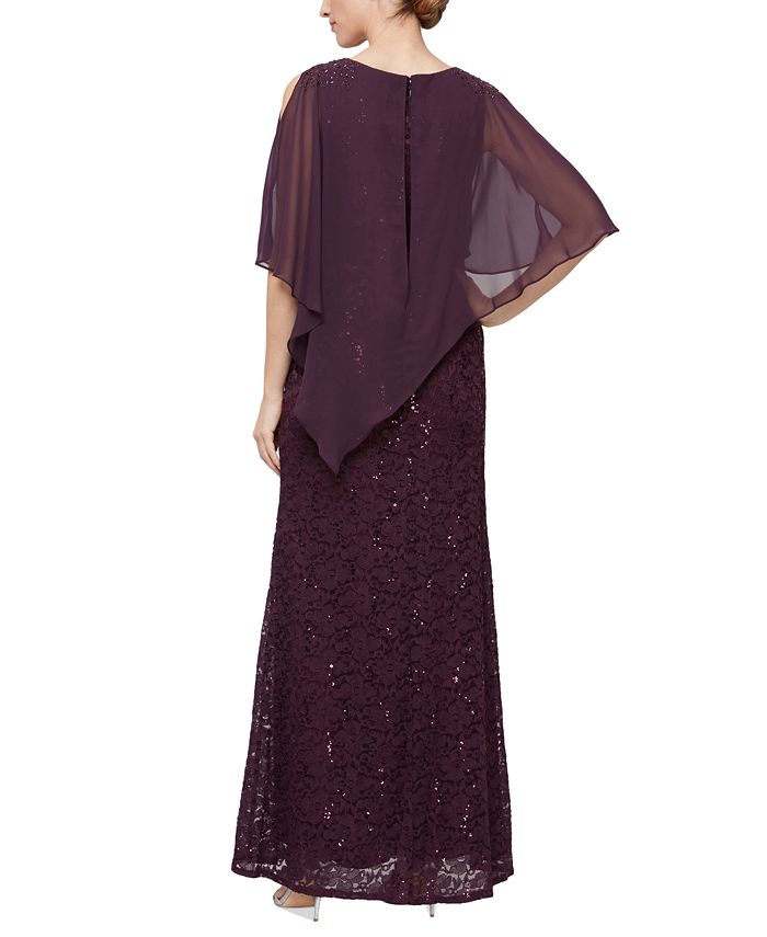 Juliet Sequin Lace & Chiffon Gown