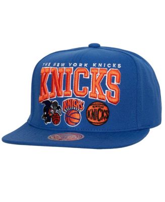 Men's Mitchell & Ness Blue New York Knicks Champ Stack Snapback Hat ...