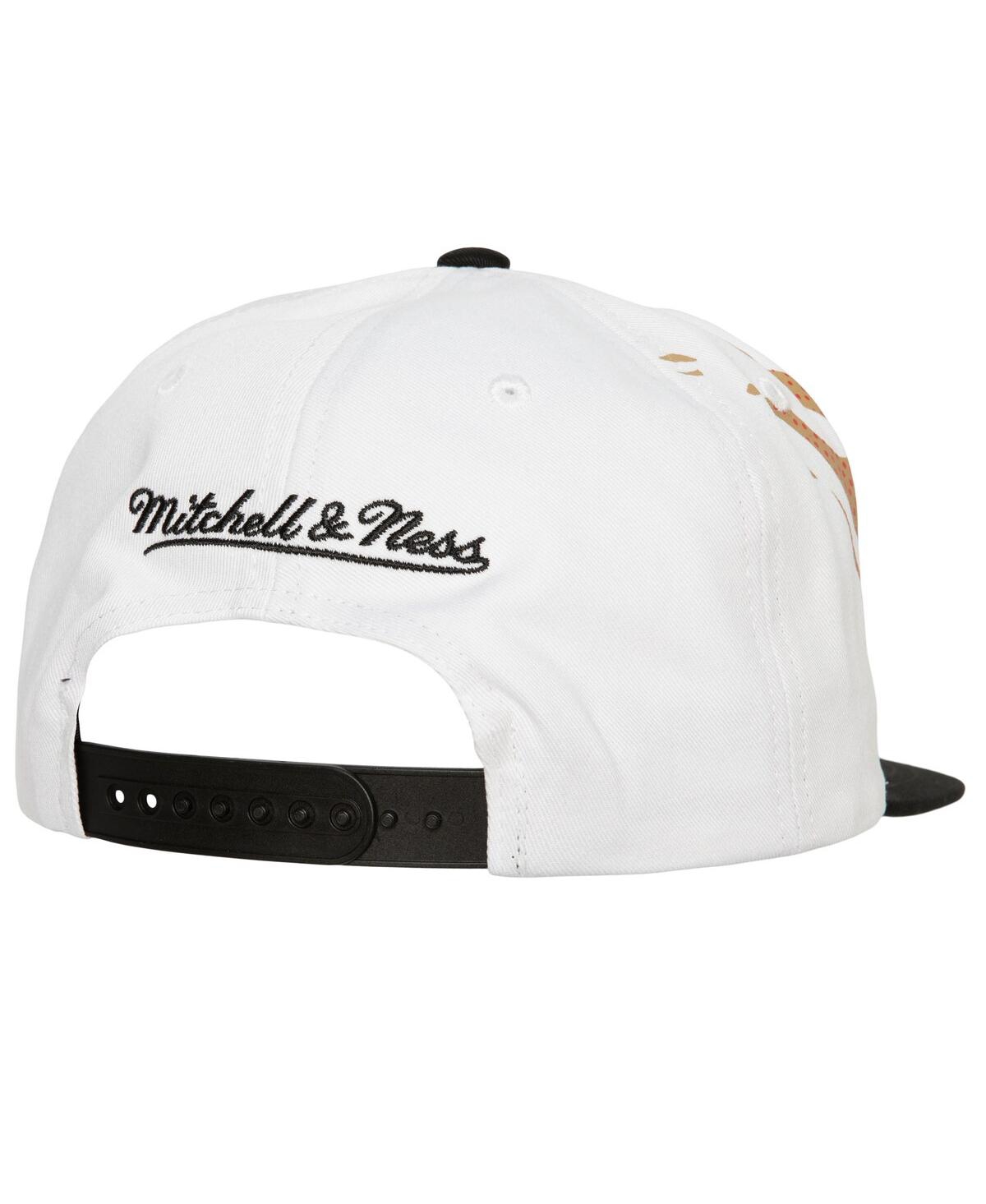 Mitchell & Ness Men's  White Philadelphia 76ers Hot Fire Snapback Hat In White