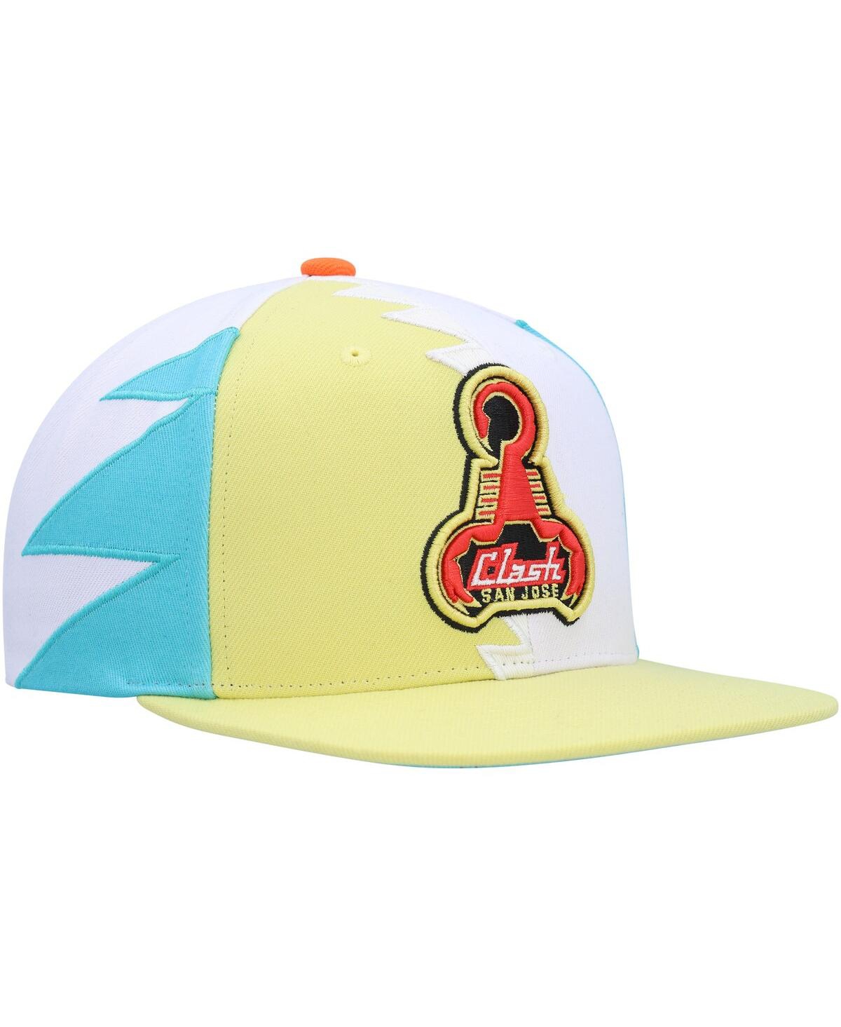 Men's Mitchell & NessSan Jose Earthquakes Jersey Hook Snapback Hat - White