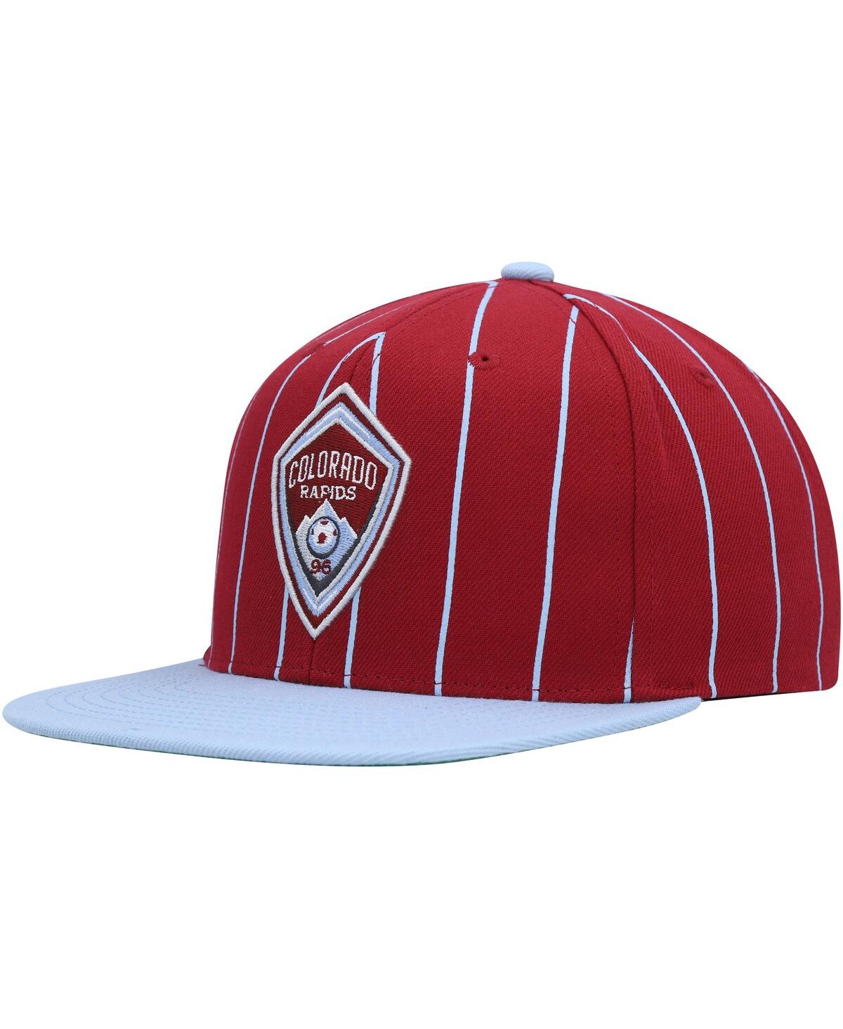 Shop Mitchell & Ness Men's  Red Colorado Rapids Team Pin Snapback Hat