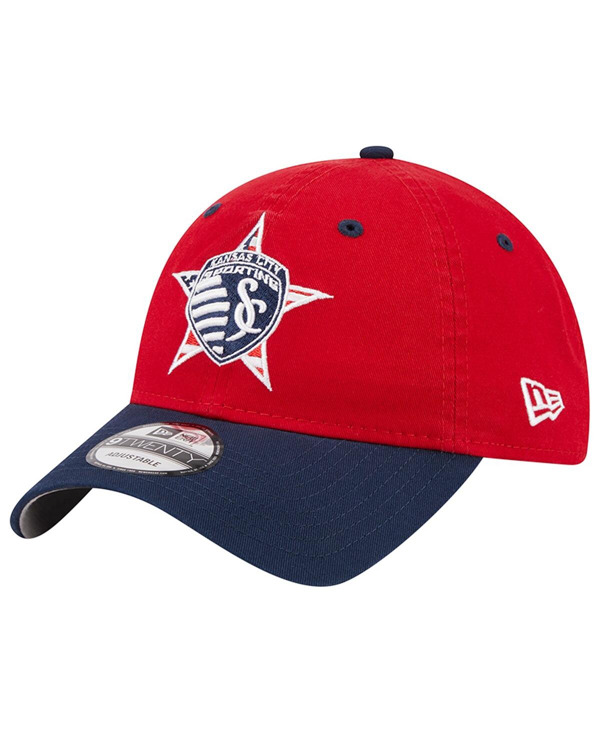 New Era Men's  Red Sporting Kansas City Americana 9twenty Adjustable Hat
