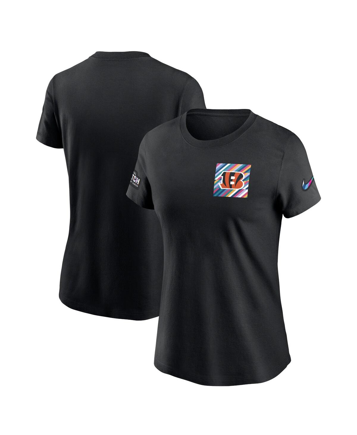 Nike Women's  Black Cincinnati Bengals 2023 Nfl Crucial Catch Sideline Tri-blend T-shirt In Black