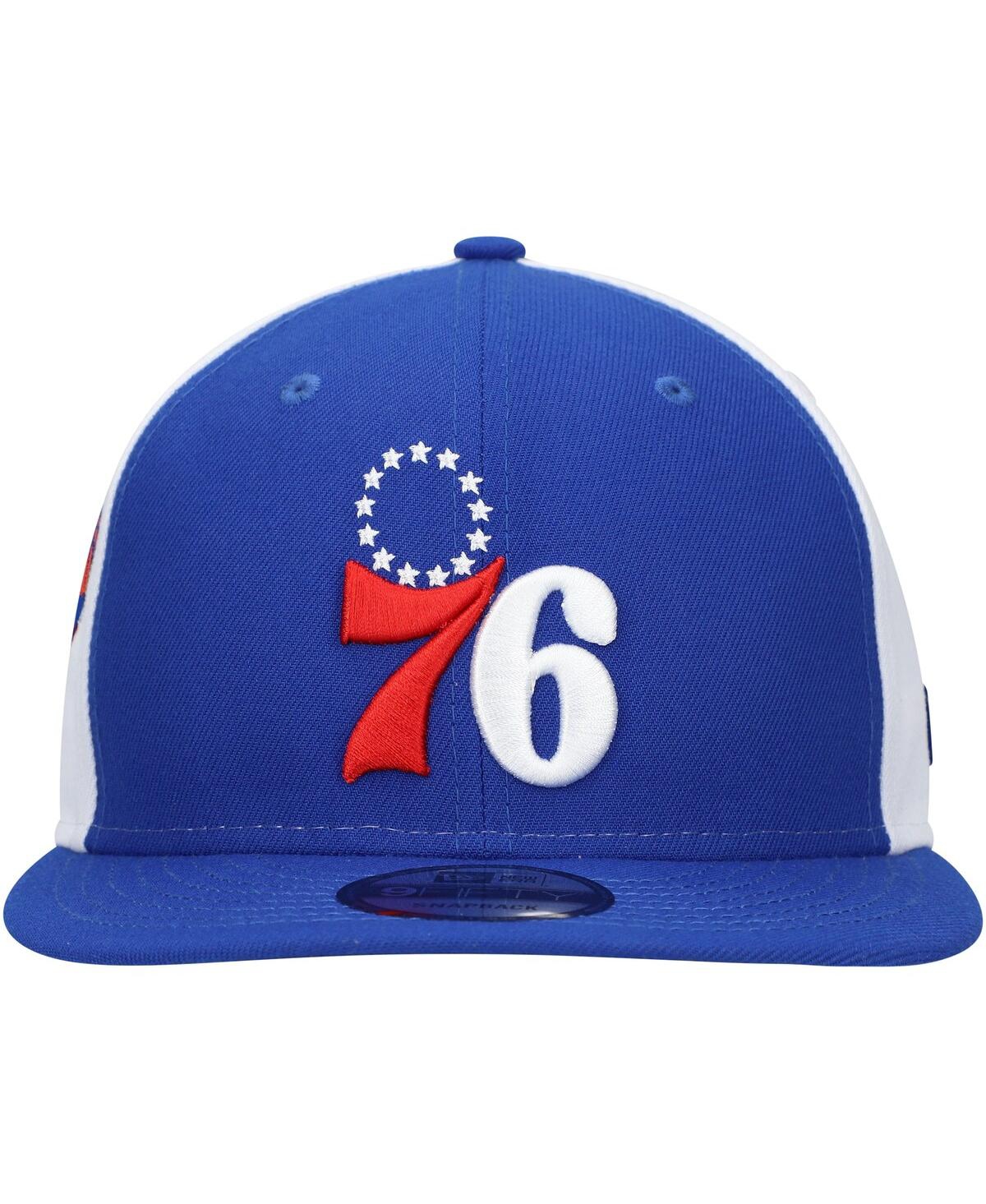 New Era Royal Philadelphia 76ers Pop Panels 9fifty Snapback Hat In Royal