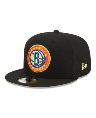 Men's Black Brooklyn Nets Neon Pop 9FIFTY Snapback Hat