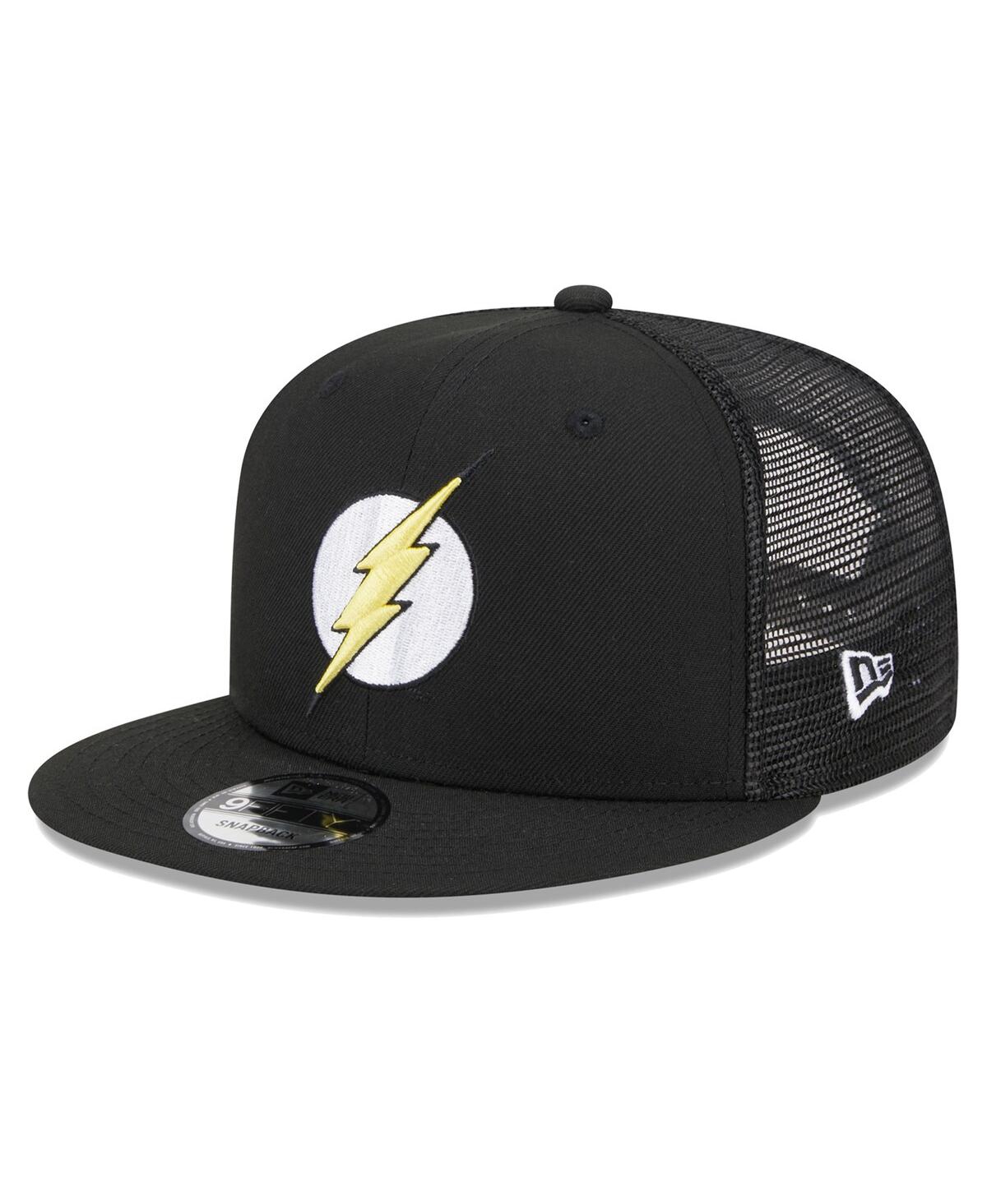 New Era Men's  Black Flash Trucker 9fifty Snapback Hat