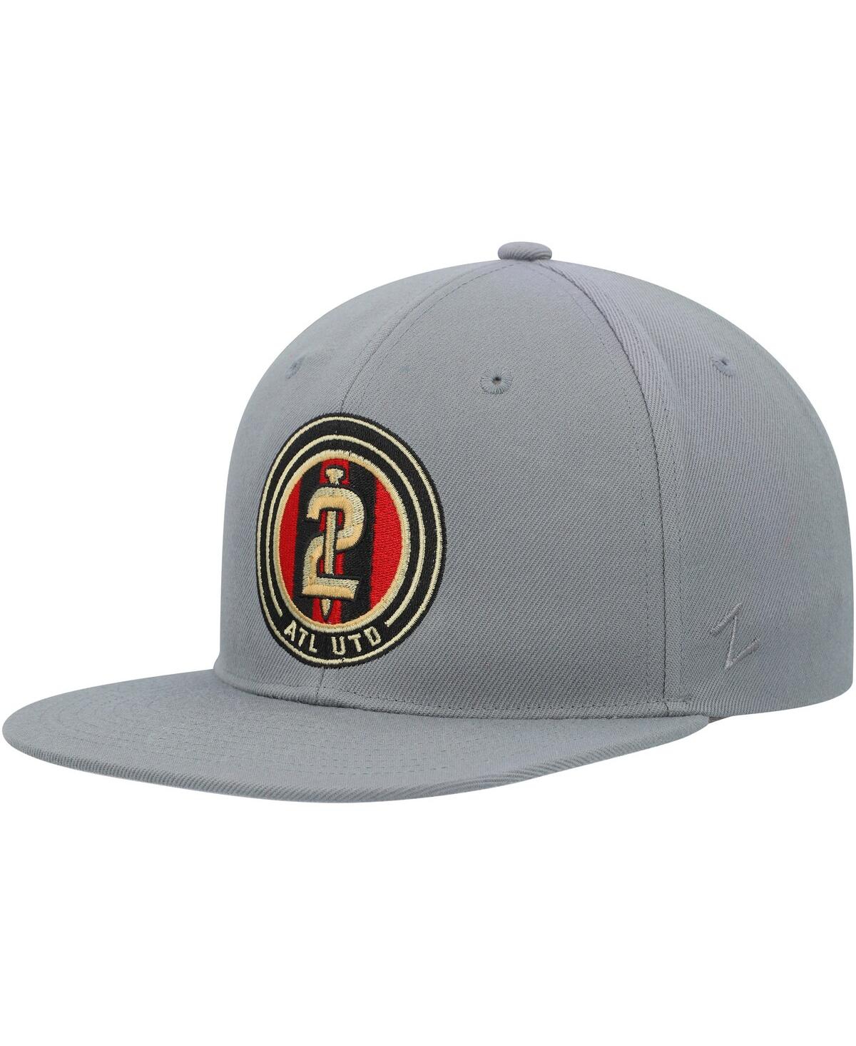 Men's Zephyr Gray Atlanta United Fc Logo Snapback Hat - Gray