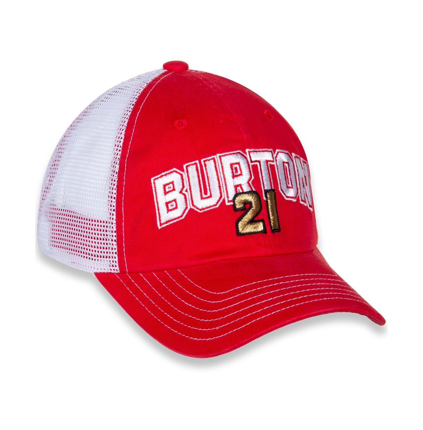 Женская кепка Checkered Flag Sports Red, White Harrison Burton Name and Number Adjustable Hat — фото 3