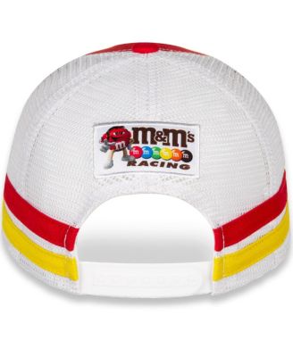 Men's Red, White Kyle Busch Retro Stripe Snapback Adjustable Hat