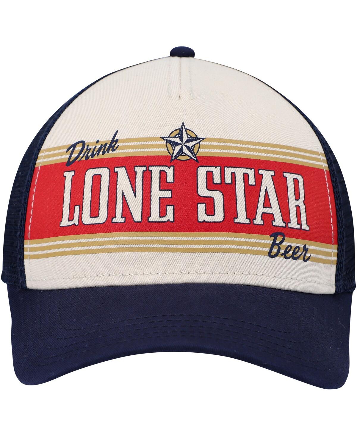 Shop American Needle Men's  Cream, Navy Lone Star Beer Sinclair Snapback Hat In Cream,navy