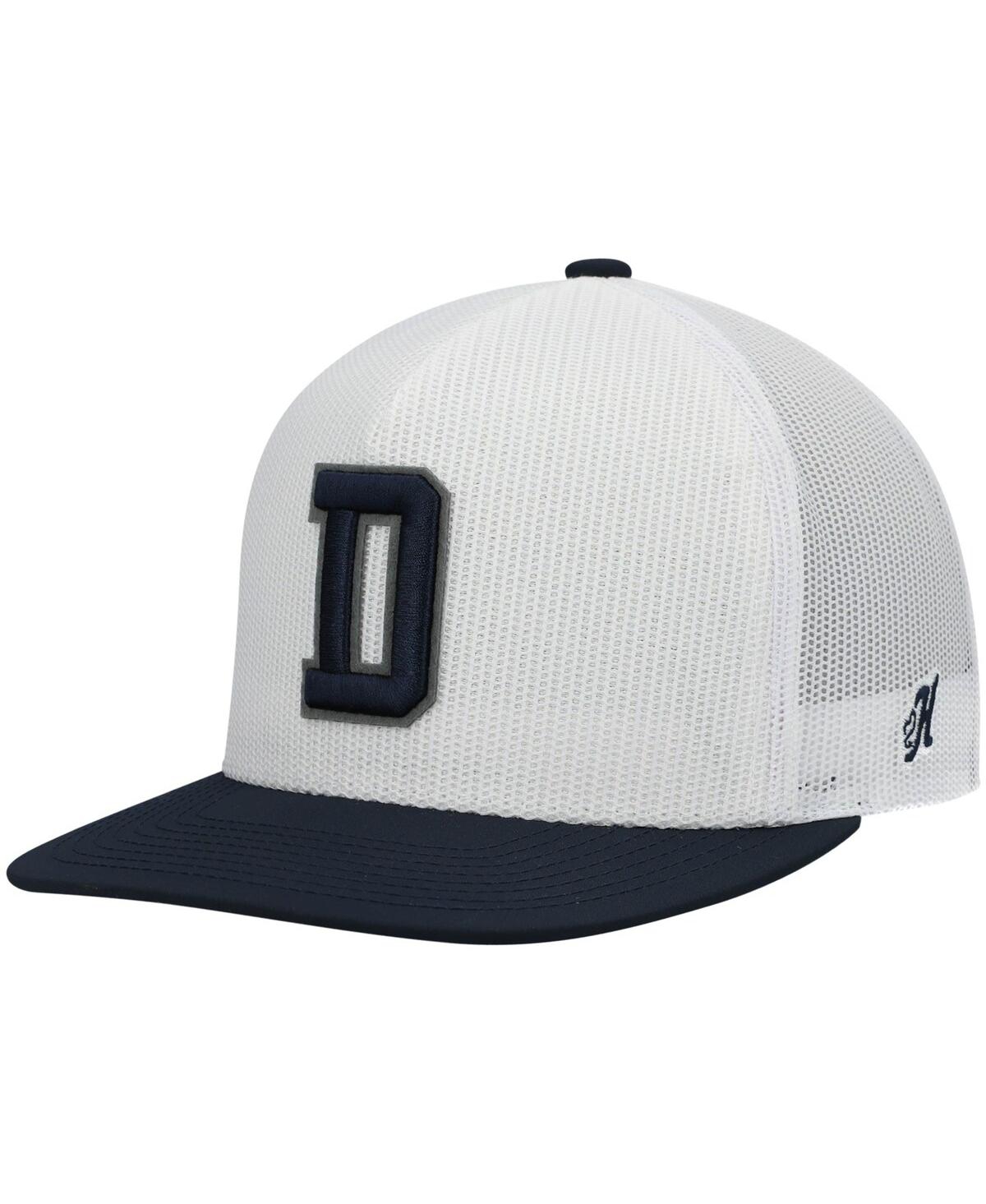 Hooey Men's  White, Navy Dallas Cowboys Logo Snapback Hat In White,navy