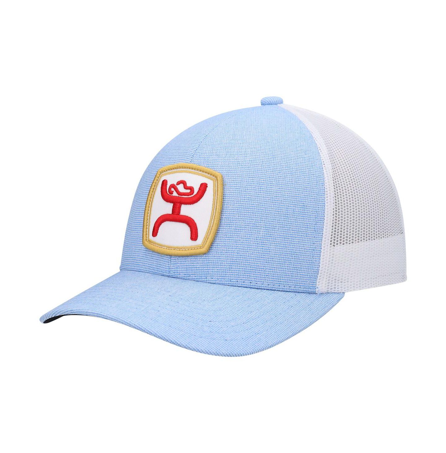 Мужская кепка Hooey Light Blue, White Zenith Trucker Snapback Hat — фото 1