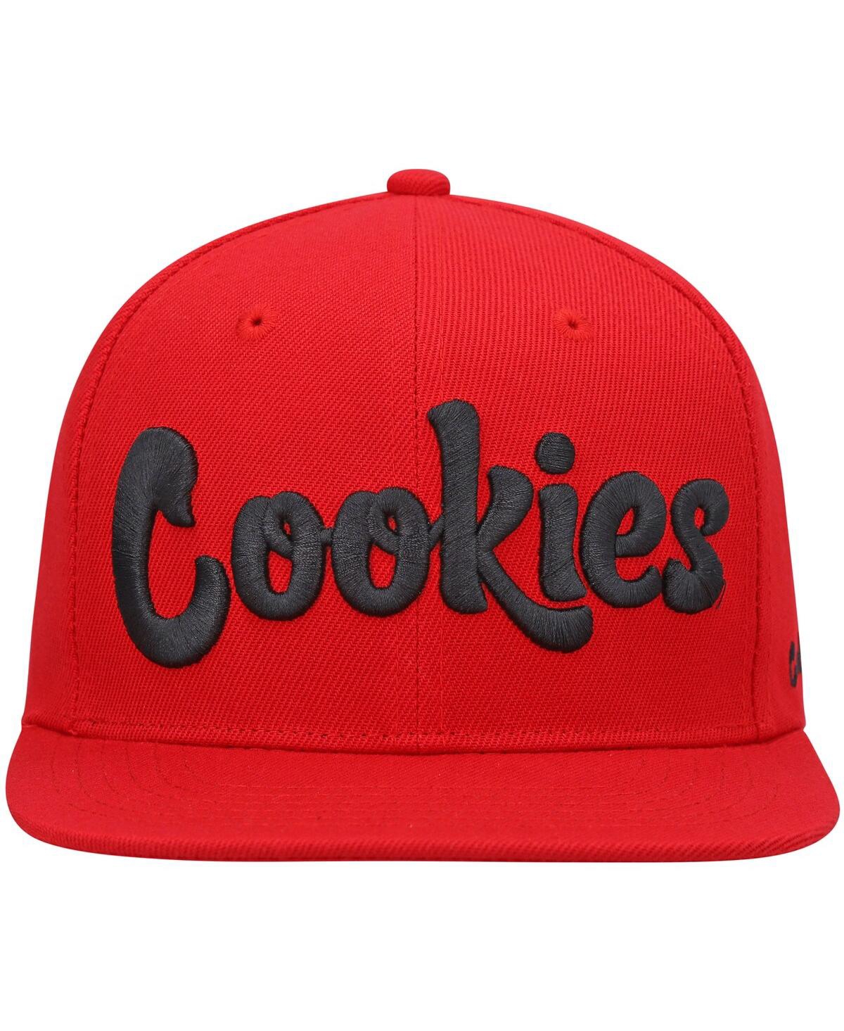 Shop Cookies Men's  Red Original Mint Solid Logo Snapback Hat