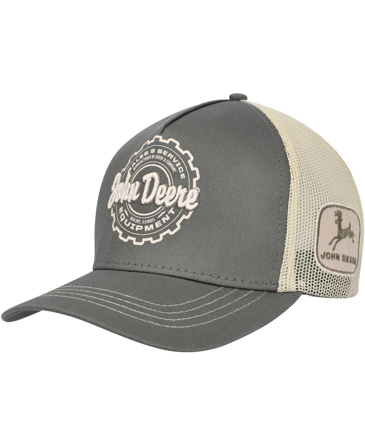 Top Of The World Men's  Olive John Deere Classic Equipment Trucker Snapback Hat
