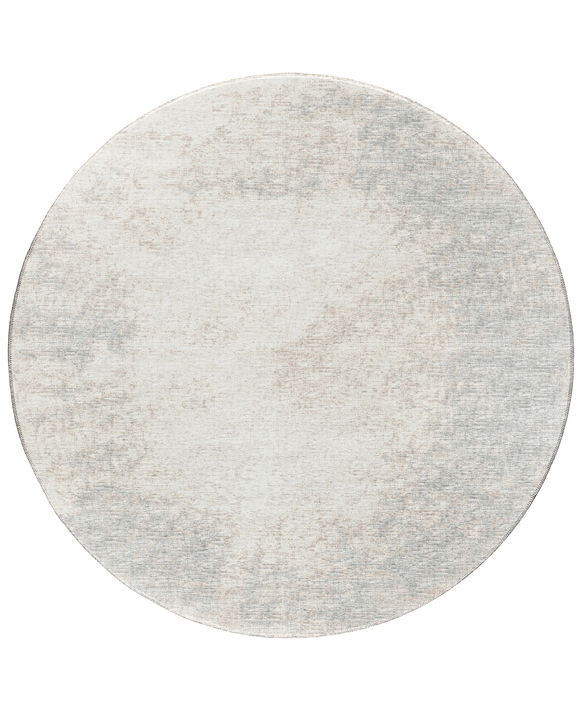 Addison Rylee Outdoor Washable ARY31 8' x 8' Round Area Rug - Gray