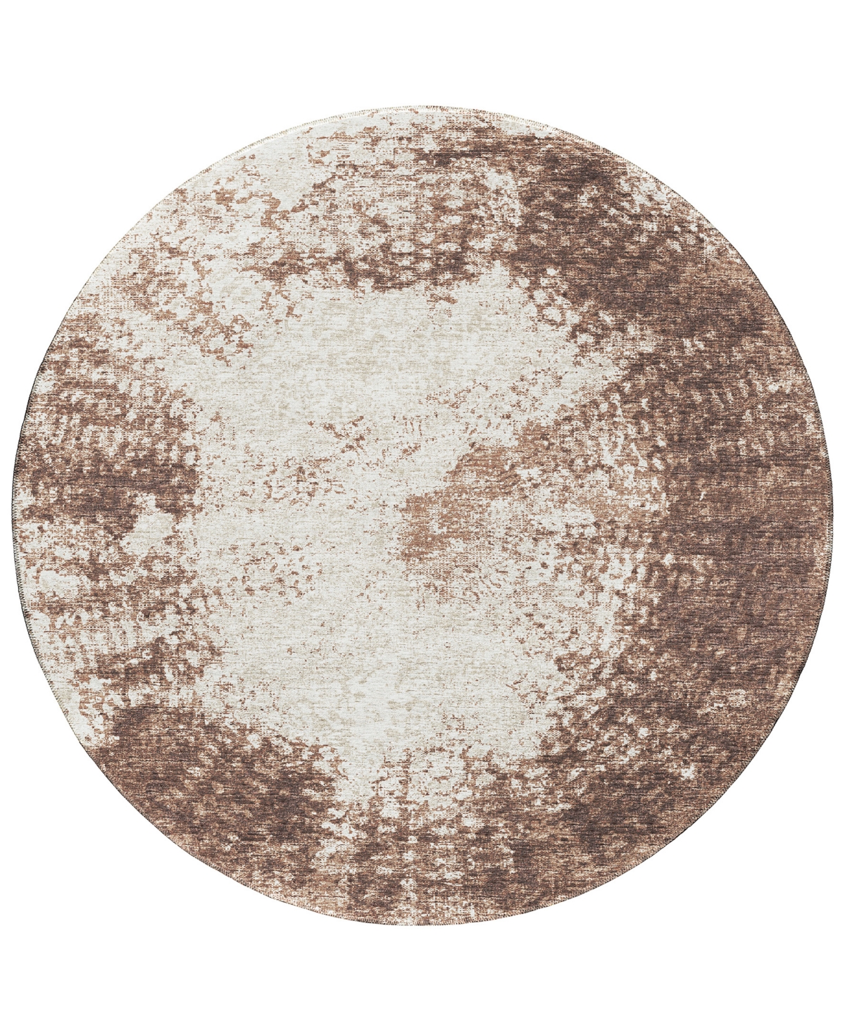 Addison Rylee Outdoor Washable ARY31 8' x 8' Round Area Rug - Brown