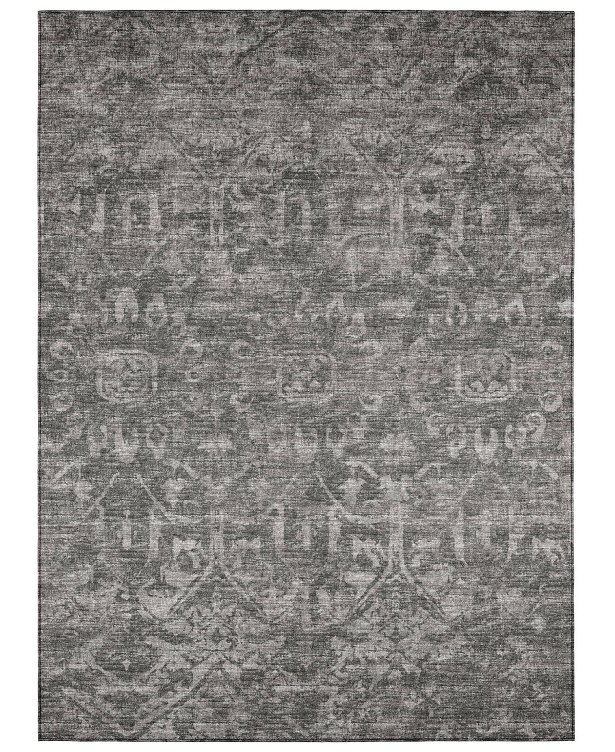 Addison Othello Outdoor Washable AOT31 5' x 7'6in Area Rug - Charcoal
