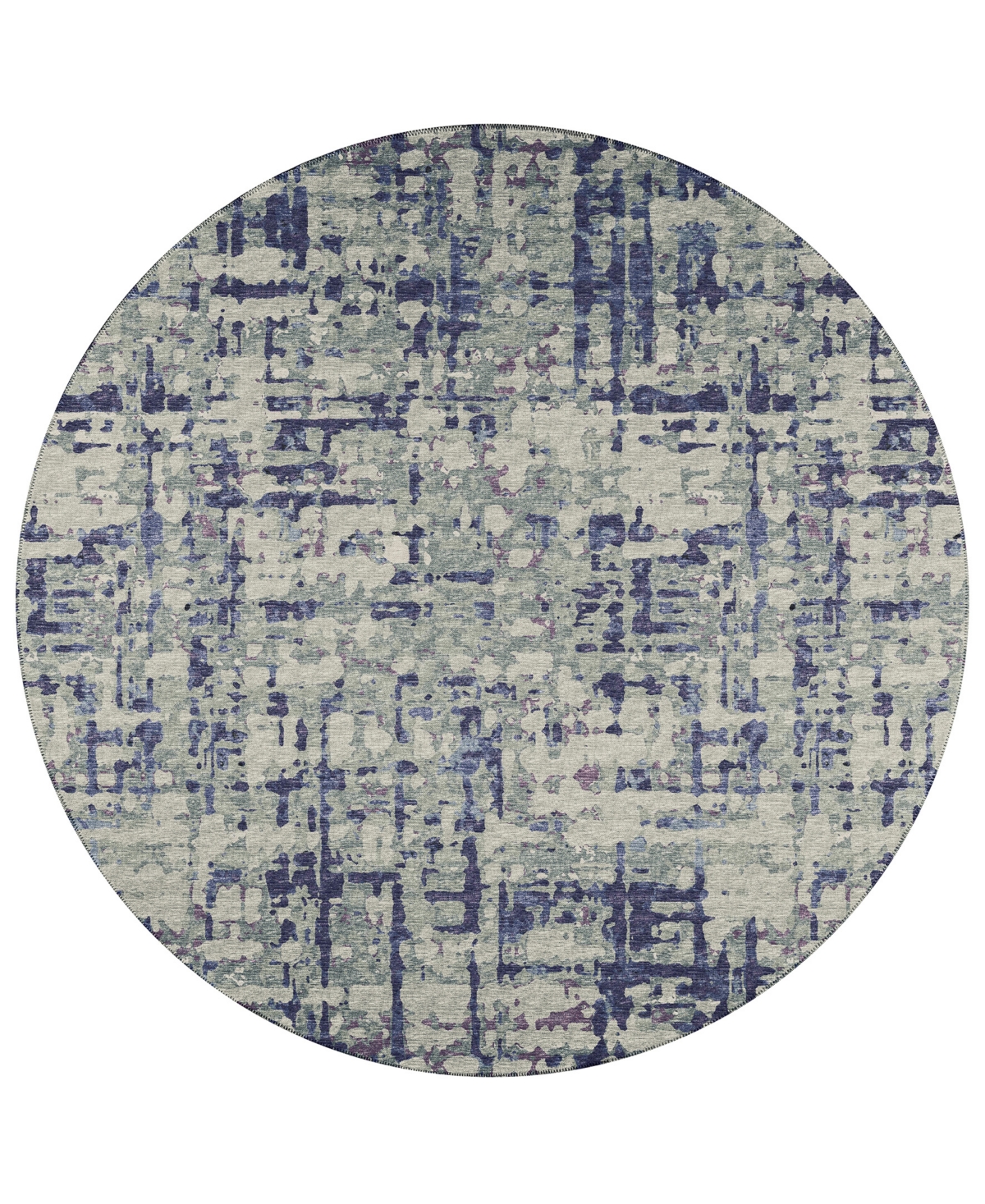 Addison Bravado Outdoor Washable ABV35 8' x 8' Round Area Rug - Purple